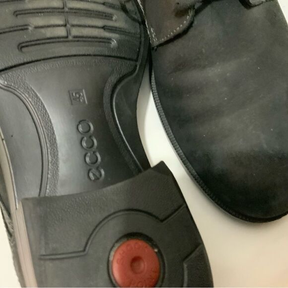 ECCO Mens Dress Shoes Black Leather Lace Up Dress Shoes EU 45 USA 11